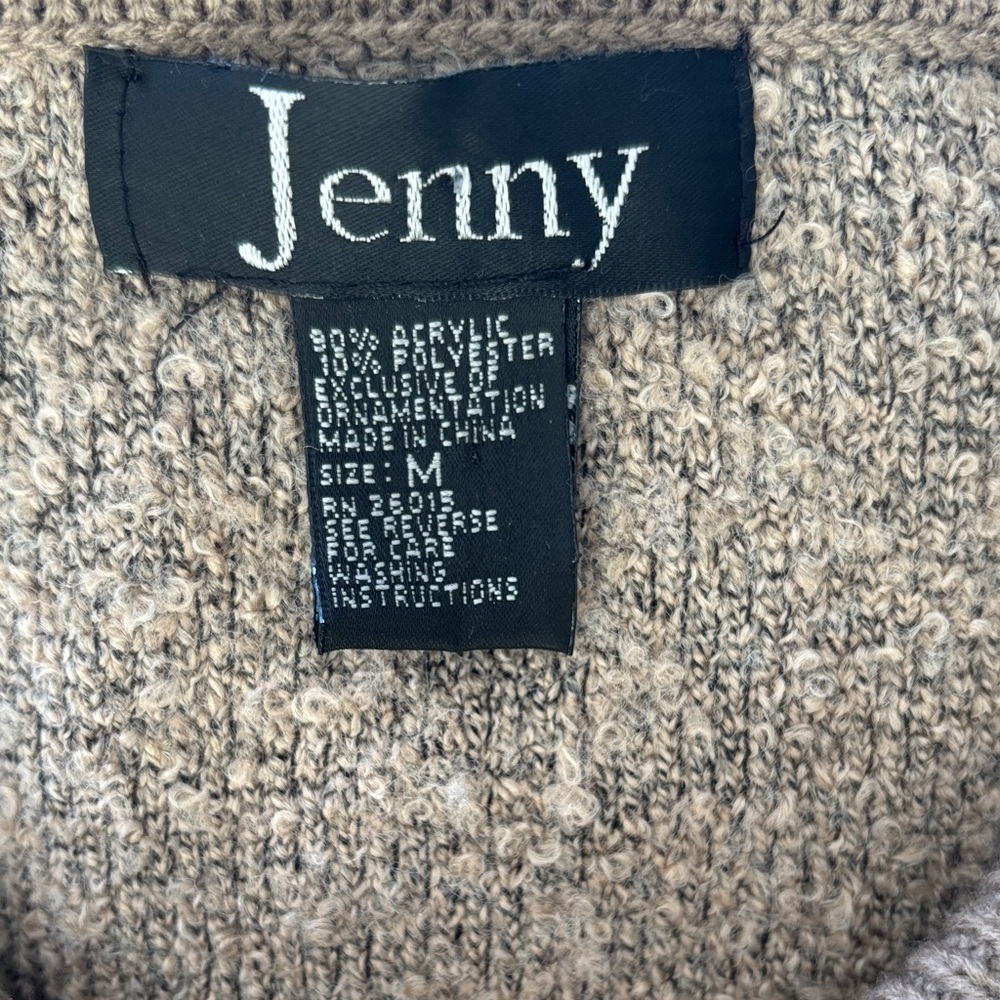 Jenny Women's‎ Taupe Knit Cardigan/Jacket🤎Size Medium - Picture 7 of 10